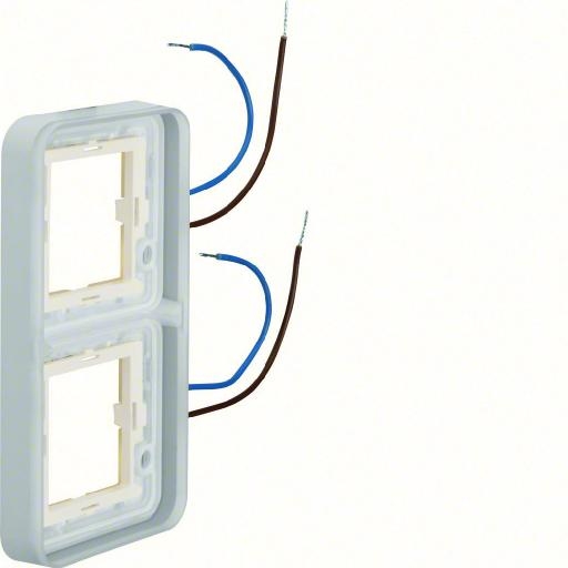BERKER 13393512 VERLICHT RAAM 2-V VERT. WIT W afbeelding 2