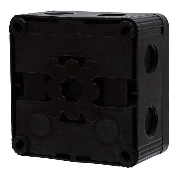 Wiska kabeldoos incl. 3 wartels M20 IP67 met schroef deksel RAL 95x95mm zwart 407 3 ZW