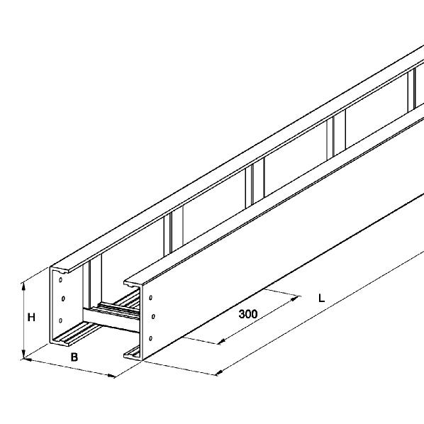 Kabelladder 150 300mm 3m GVPol UL300150/3 afbeelding 2
