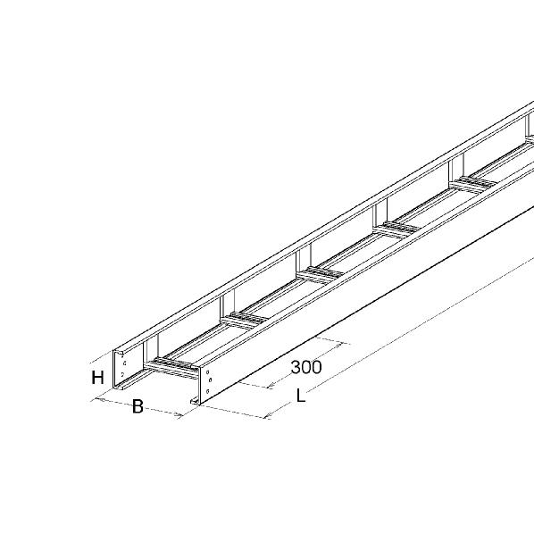 Kabelladder 80 200mm 3m GVPol UL20080/3 afbeelding 2