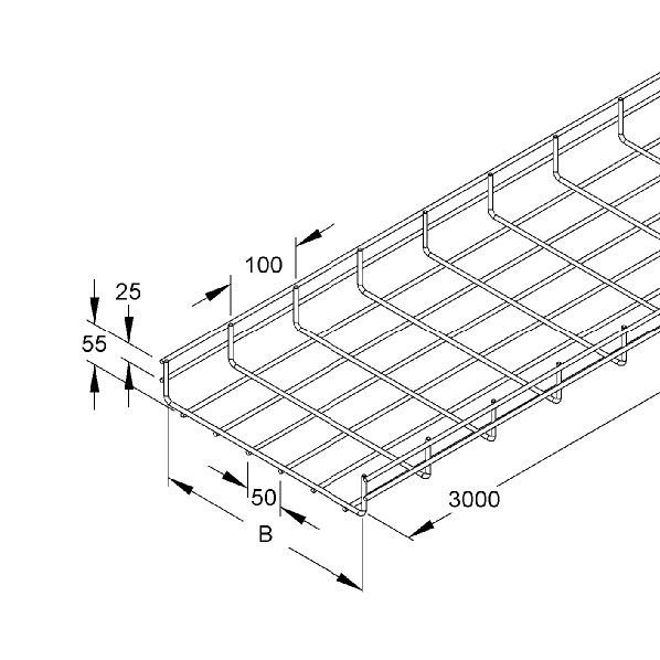 Draadgoot 54 70mm 3m kopp GTS54.070F