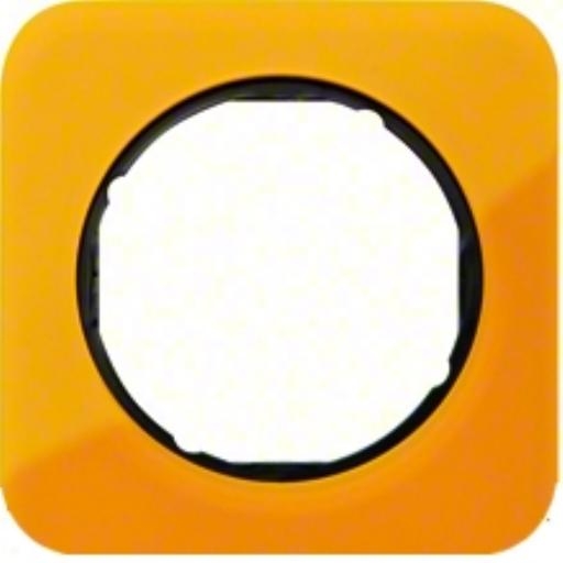 BERKER 10112334 RAAM 1-V R.1 ORANJE ACRYL/ZW afbeelding 2