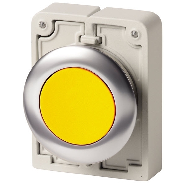 EATON M30C-FD-Y DRUKKNOP 30MM VLAK GEEL TERUGV afbeelding 2