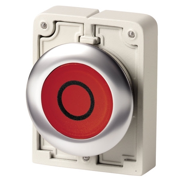 EATON M30C-FDL-R-X0 SIGNAALDRUKKNOP 30MM VLAK ROOD afbeelding 2