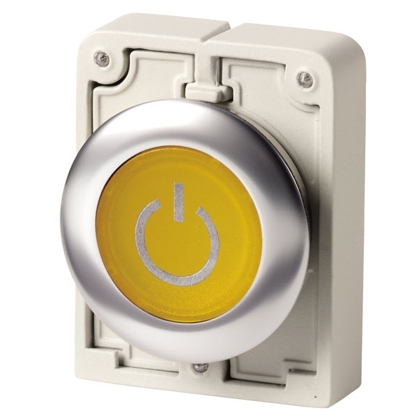 EATON M30C-FDL-Y-X162 SIGNAALDRUKKNOP 30MM VLAK GE afbeelding 2