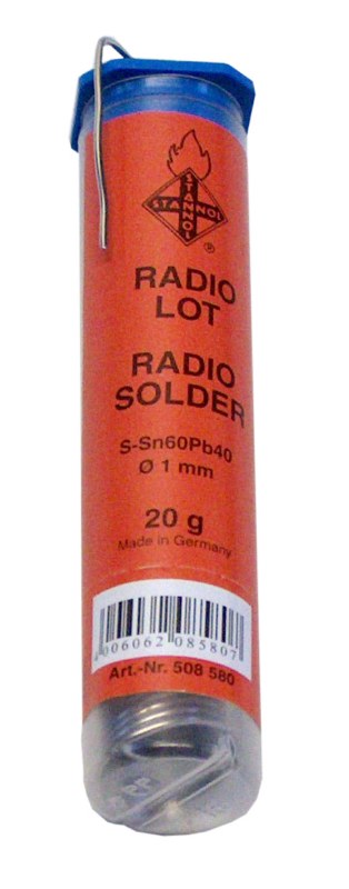 Soldeertin met harskern diameter 1.0 mm 20G kokertje