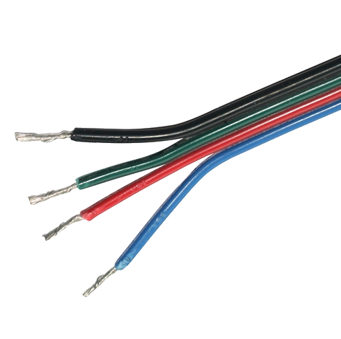 LED strip aansluitkabel RGB 4-draads vlak afbeelding 2