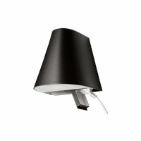 LED up en downlight zwart dimbaar met twee stopcontacten 18W 3000K 230V