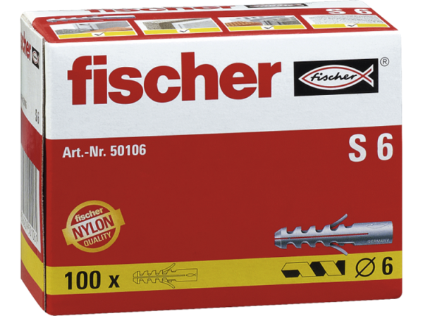 Fischer Plug nylon 6mm S6