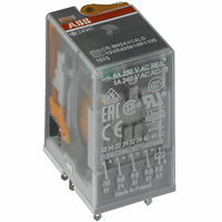 Insteek relais A1-A2=24vac, 4 c/o 250v/6a, led afbeelding 2