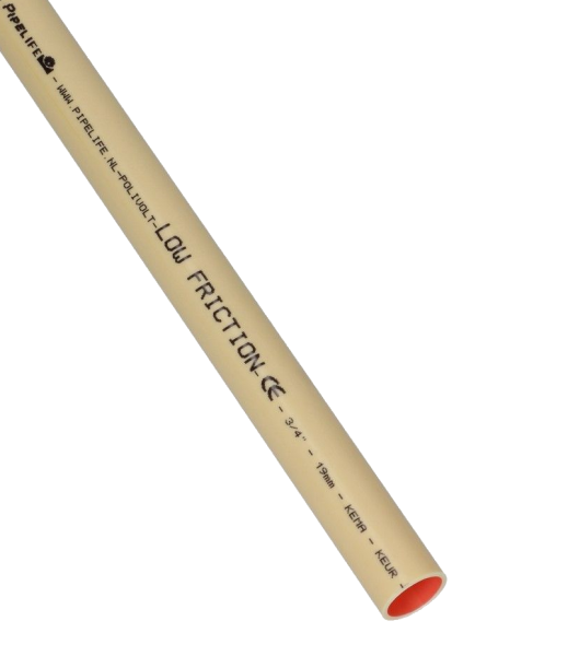 Pipelife Polivolt Installatiebuis PVC 3/4" (ø19mm) Low Friction crème (4m) PVC BUIS 3/4 CR LF