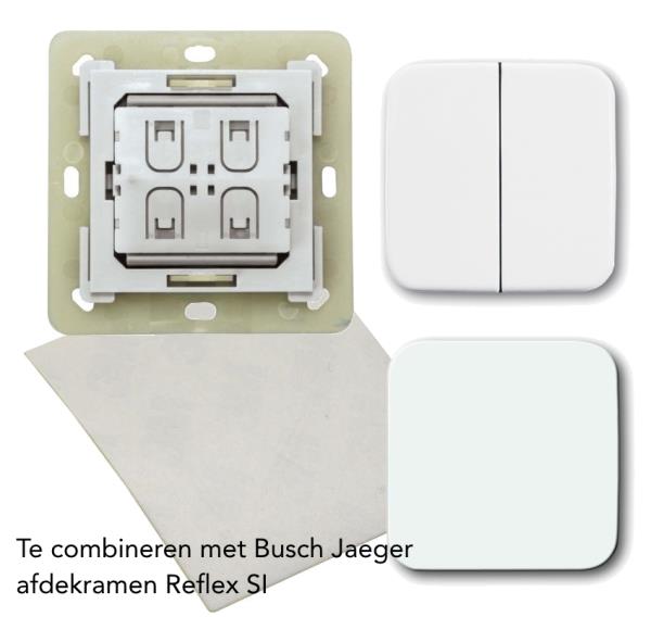Eltako RF-pulsdrukker 1v/2v (BJ Reflex SI) alp.wit afbeelding 2