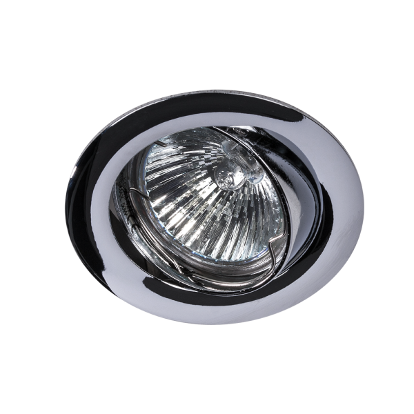 Inbouwspot GX5,3 50mm kantelbaar schuin chroom