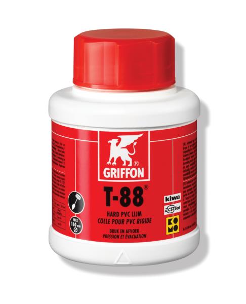 PVC lijm T88 Kiwa/KOMO dun 250ml+borstel