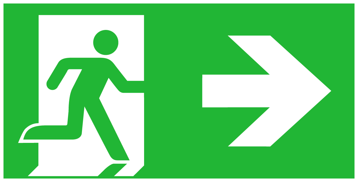 KENT Pictogram-B man pijl links/rechts acrylglas