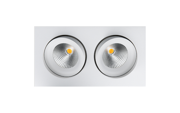 SG Junistar Square IsoSafe DimToWarm Wit 2X 1100lm 2000-2800K Ra>95 Fase (901261) afbeelding 1