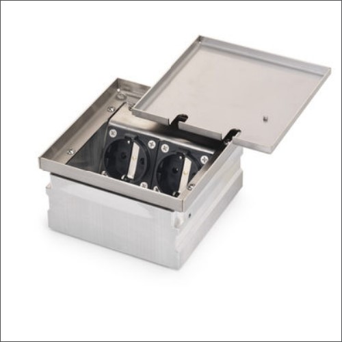 Vloerdoos 8802 aluminium 2xWCD tbv parket