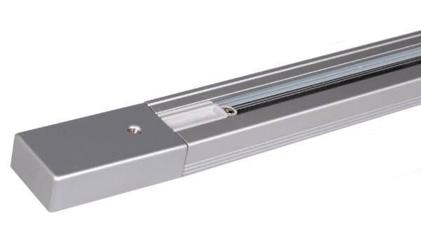 Spanningsrail 1-Fase 18x35mm opbouw zilvergrijs 2m afbeelding 1