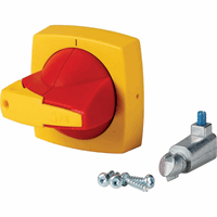 Draaigreep deurinbouw hangslot rood/geel K1DR/P afbeelding 2
