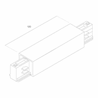 Middenvoeding spanningsrail 3f 33x36mm wit