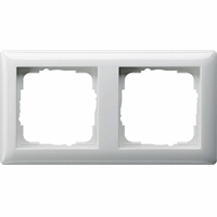 Gira standaard 55 afdekraam 2-voudig zuiverwit glanzend 021203 horizontaal