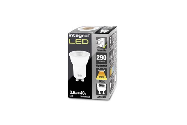LED-spot ø35mm GU10 3,6W 2700K 290lm 36° dimb wit