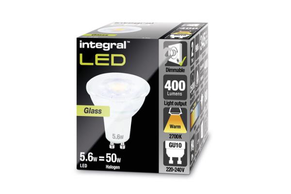 LED-spot GU10 3,6W 2700K 400lm 36° dimbaar glas