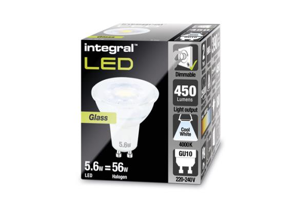 LED-spot GU10 5,6W 4000K 450lm 36° dimbaar glas afbeelding 2