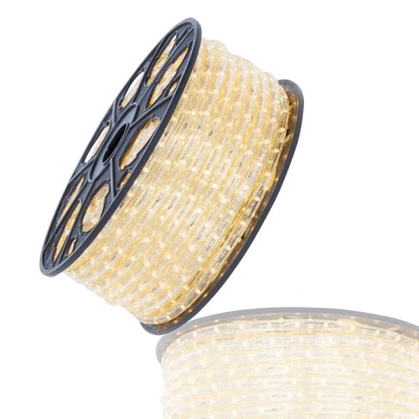 LED lichtslang warmwit 36 LED's 2.7W p/m 230V 50 meter 13mm inkortbaar per Meter 055-108 dimbaar
