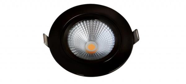 Inbouwspot BathLED 5W 2700K 450lm IP44 zwart Rond