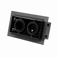 Inbouwspot/trimless 2xMR16 kantel Zwart afbeelding 1