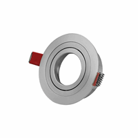 Inbouwarmatuur 50mm rond ø92mm inst. alu afbeelding 1