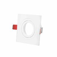 Inbouwarmatuur 50mm vierkant 92x92mm inst. wit afbeelding 1