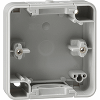 Gira WD-IP44 Opbouwbehuizing 1-v 2xTule grijs 006135 afbeelding 2