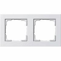 Gira E2 afdekraam 2-voudig zuiverwit glanzend E2 (021229)