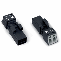 Steker Male Mini 2-Pol.Zw. afbeelding 2