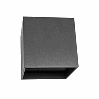 Wandlamp zwart CUBE 10x10x10cm 2300K Up en Down 6W 220 lumen dimbaar lichtbundels verstelbaar afbeelding 1