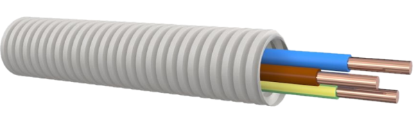 Dynamic Flexbuis 5/8" (ø16mm) PP bedraad VD 3G2,5 mm² Eca grijs (rol 100m) FLBU500010