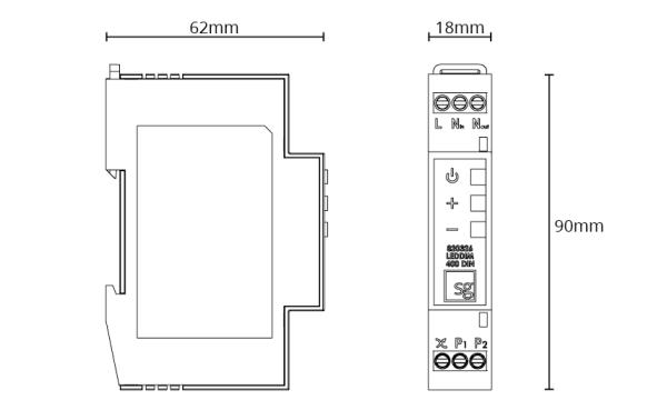 Leddim 400 DIN 2-pole
