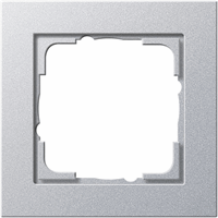 Gira E2 afdekraam 1-voudig aluminium (021125)