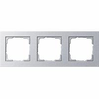 Gira E2 Afdekraam 3-v aluminium 021325 afbeelding 2