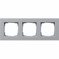 Gira E2 Afdekraam 3-v vlak aluminium 0213255 afbeelding 2