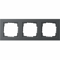 Gira E2 Afdekraam 3-v antraciet mat 021323 afbeelding 2