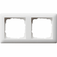 Gira standaard 55 afdekraam 2-voudig zuiverwit mat (021204)