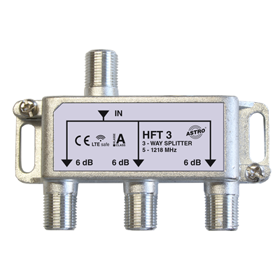 Verdeler/splitter 3v retourgeschikt F-conn. HFT3