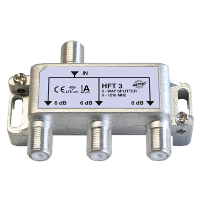 Verdeler/splitter 3v retourgeschikt F-conn. HFT3