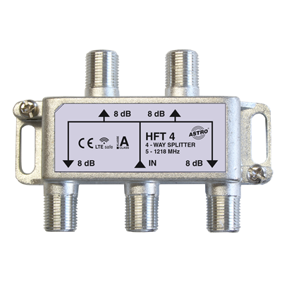 Verdeler/splitter 4v retourgeschikt F-conn. HFT4