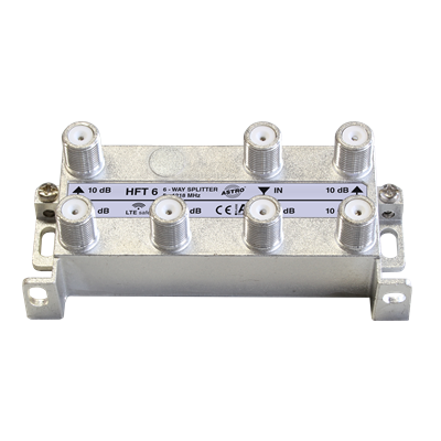 Verdeler/splitter 6v retourgeschikt F-conn. HFT6