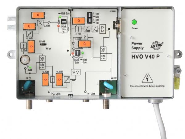Versterker 1-in/uit 40dB retourgeschikt HVO-V40P