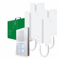 Deurintercomset Audio RVS+4x huistelefoon 5-dr. afbeelding 2